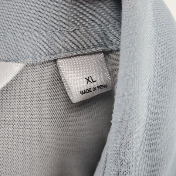 Travis Mathew Golf Polo Shirt Mens XL Gray Blue The Manor Country Club - Picture 12 of 12